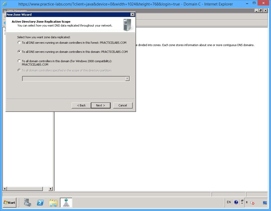Practice Labs screenshot.